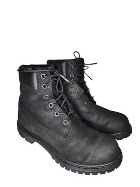 TIMBERLAND WOMEN NUBUCK PRIMALOFT 200 GRAM WATERPROOF ANKLE BLACK BOOTS SZ 7.5 M